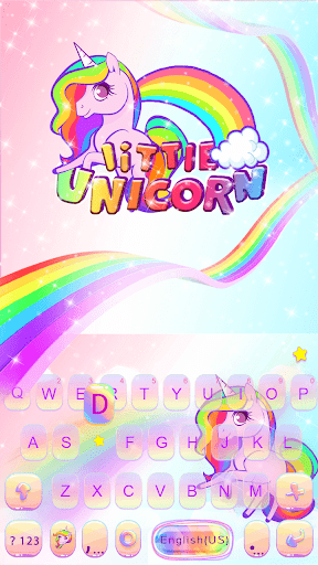Keyboard - Colorful Unicorn Theme - Image screenshot of android app