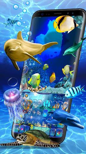 3D Live Fish Keyboard Theme - Image screenshot of android app