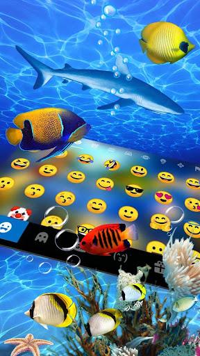 3D Live Fish Keyboard Theme - Image screenshot of android app