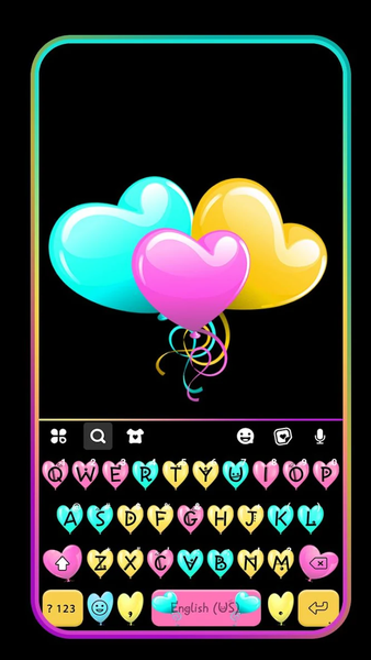 Love Balloons Keyboard Theme - عکس برنامه موبایلی اندروید