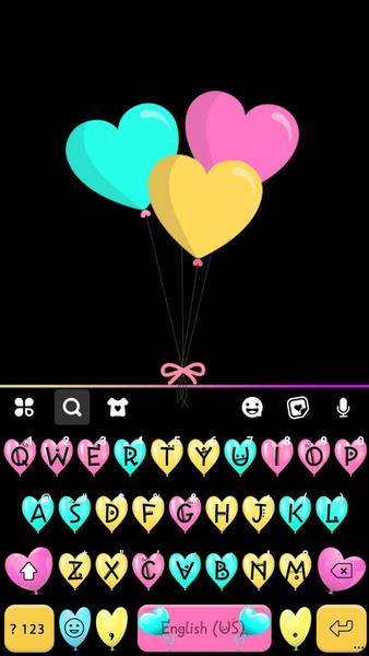 Love Balloons Keyboard Theme - Image screenshot of android app