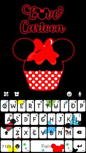 Love Cartoon Doodle Keyboard Theme - Image screenshot of android app