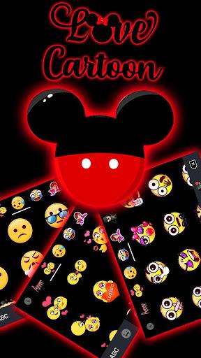 Love Cartoon Doodle Keyboard Theme - Image screenshot of android app