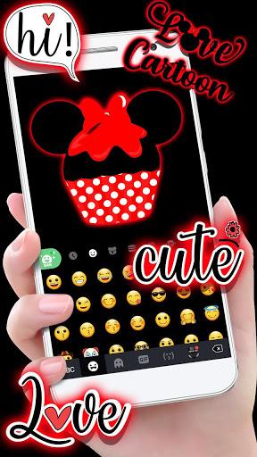 Love Cartoon Doodle Keyboard Theme - Image screenshot of android app