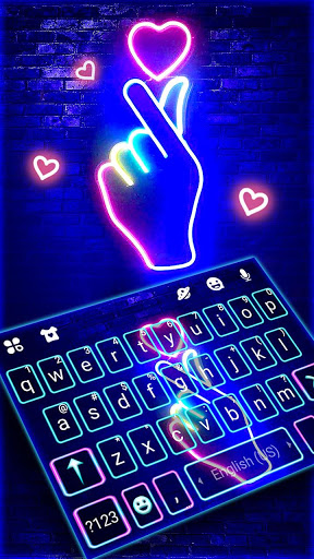 neon keyboard theme