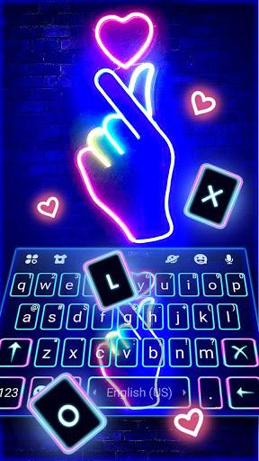 Love Heart Neon Theme - Image screenshot of android app