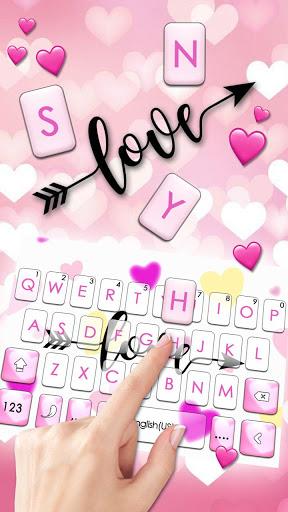 Love Hearts Arrow Keyboard Theme - عکس برنامه موبایلی اندروید