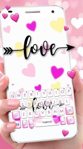 Love Hearts Arrow Keyboard Theme - Image screenshot of android app