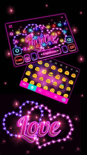 Love Neon Lights Theme - Image screenshot of android app