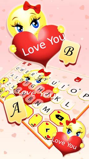 Love You Emoji Keyboard Theme - Image screenshot of android app