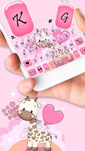 Lovely Baby Giraffe Keyboard Theme - عکس برنامه موبایلی اندروید