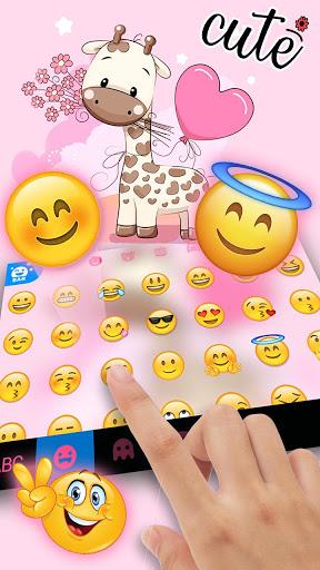 Lovely Baby Giraffe Keyboard Theme - Image screenshot of android app