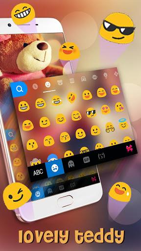 Lovely Brown Teddy Keyboard Theme - Image screenshot of android app