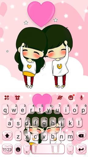 Lovely Couple Heart Keyboard Theme - عکس برنامه موبایلی اندروید