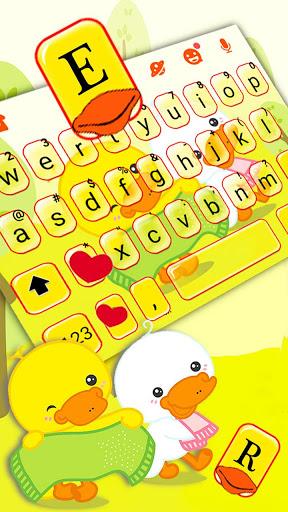 Lovely Duck Couple Keyboard Theme - Image screenshot of android app