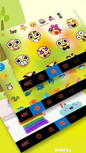 Lovely Duck Couple Keyboard Theme - Image screenshot of android app