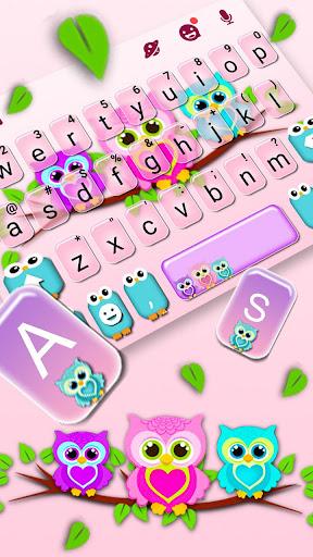 Lovely Owls Keyboard Theme - Image screenshot of android app
