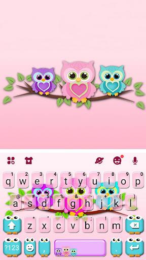 Lovely Owls Keyboard Theme - عکس برنامه موبایلی اندروید