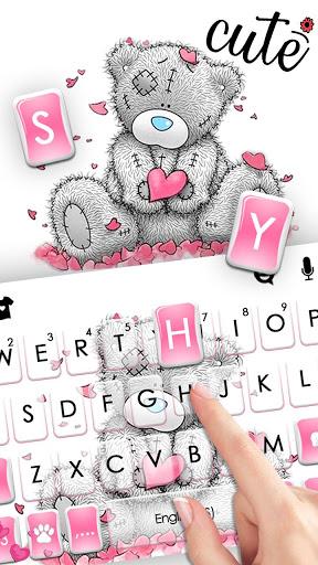 Lovely Poor Bear Keyboard Theme - عکس برنامه موبایلی اندروید