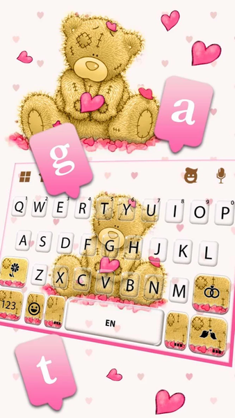 Lovely Ragged Bear Keyboard Th - عکس برنامه موبایلی اندروید