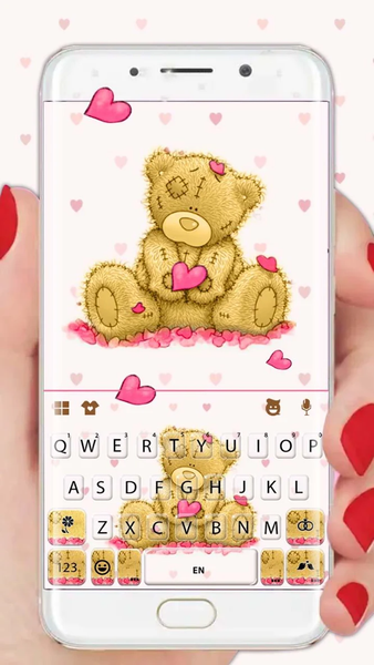 Lovely Ragged Bear Keyboard Th - عکس برنامه موبایلی اندروید