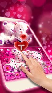 Lovely Teddy Keyboard Theme - عکس برنامه موبایلی اندروید