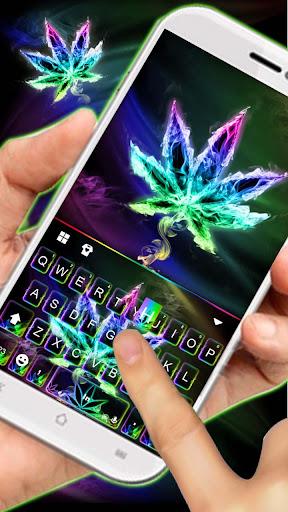 Luminous Smoke Weed Keyboard T - Image screenshot of android app