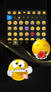 Luxury Golden Black Keyboard T - Image screenshot of android app