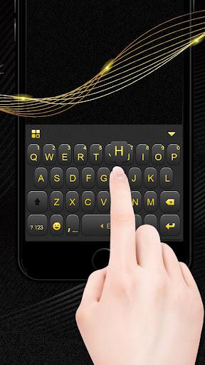 Luxury Golden Black Keyboard T - Image screenshot of android app