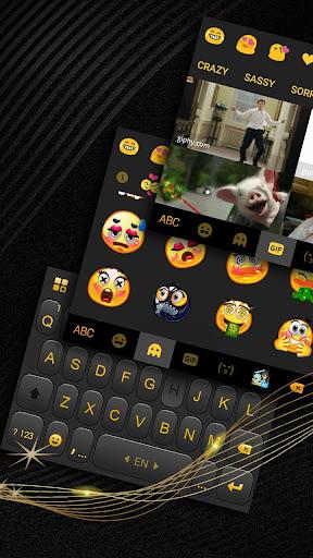 Luxury Golden Black Keyboard T - عکس برنامه موبایلی اندروید