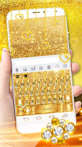 luxury gold keyboard theme