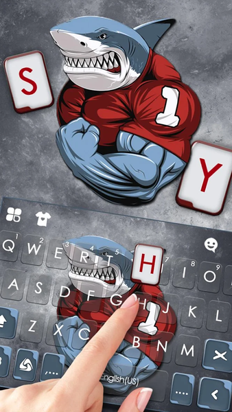 Macho Shark Keyboard Theme - Image screenshot of android app