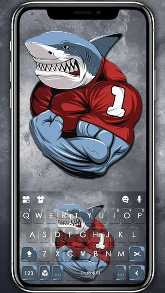 Macho Shark Keyboard Theme - Image screenshot of android app