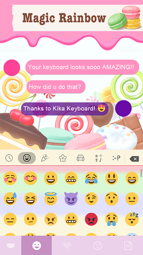 Magic Rainbow Keyboard Theme - عکس برنامه موبایلی اندروید