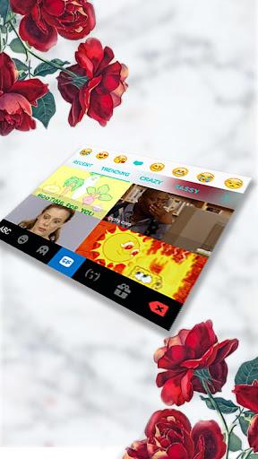 Marble Red Rose Keyboard Theme - عکس برنامه موبایلی اندروید