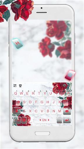 Marble Red Rose Keyboard Theme - عکس برنامه موبایلی اندروید