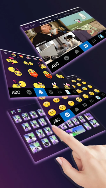 Metal 3d Laser Keyboard Theme - Image screenshot of android app