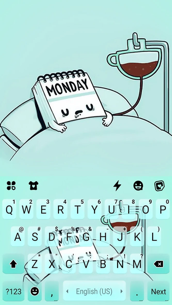 Mondays Suck Keyboard Theme - عکس برنامه موبایلی اندروید