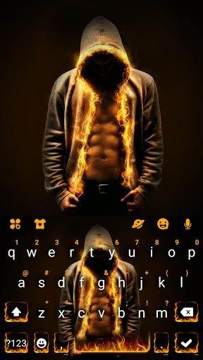 Muscle Fire Man Keyboard Theme - عکس برنامه موبایلی اندروید