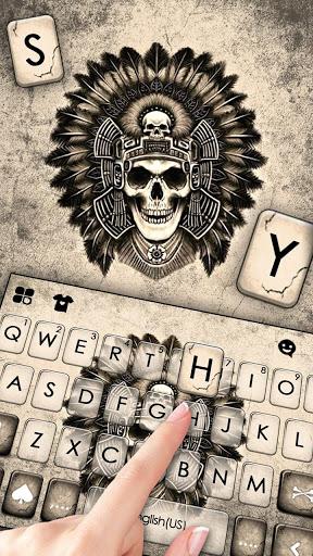 Native American Skull Keyboard Theme - Image screenshot of android app
