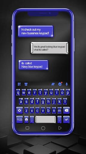3d Blue Tech Keyboard Theme - Image screenshot of android app