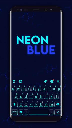 Neon Blue Theme - عکس برنامه موبایلی اندروید