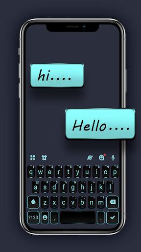 Neon Blue Business Keyboard Theme - Image screenshot of android app