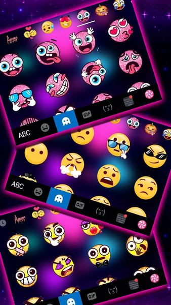 Neon Candy Hearts Theme - عکس برنامه موبایلی اندروید
