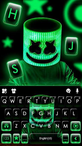 Neon Dj Cool Man Keyboard Theme - Image screenshot of android app