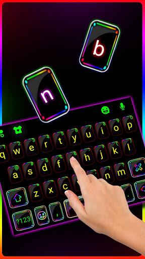 Neon Flash Keyboard Theme - Image screenshot of android app