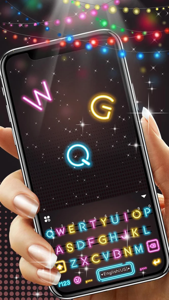 Neon Glow Lights Theme - Image screenshot of android app