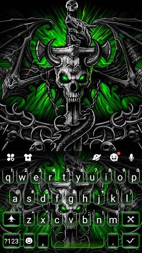 Neon Gothic Skull Keyboard The - عکس برنامه موبایلی اندروید