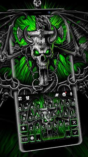 Neon Gothic Skull Keyboard The - Image screenshot of android app
