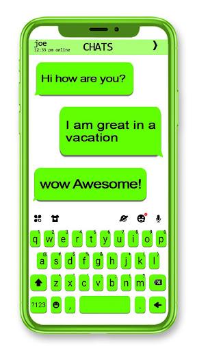 Neon Green Chat Keyboard Theme - عکس برنامه موبایلی اندروید